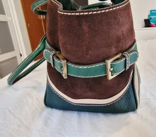 Bolso CH Marrón y Verde Satchel Tote Grande