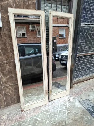 Espejos antiguos madera y cristal