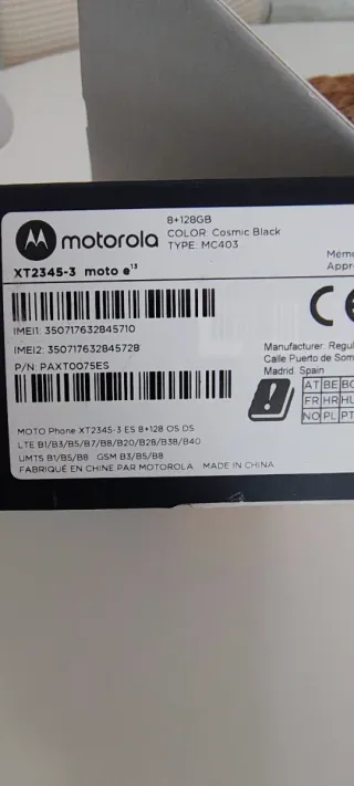 Motorola e13 128GB Nero Quasi Nuovo