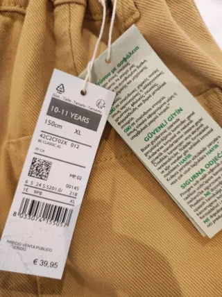 Pantalón niña Benetton color mostaza