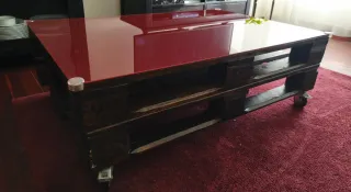 Mesa de centro hecha con palets