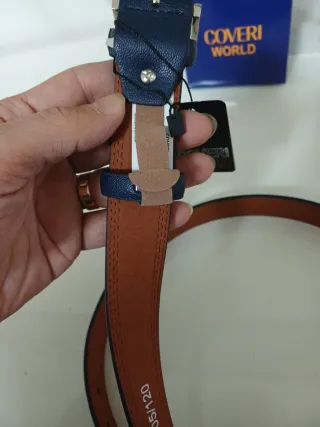 Cintura Coveri World Uomo Blu Argento