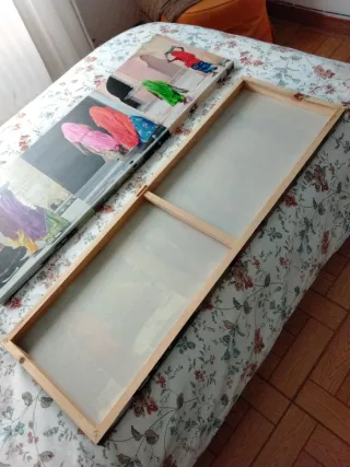 Dos preciosos Cuadros India 30 x 90 cm