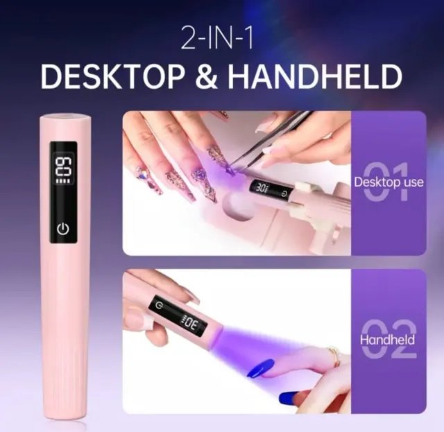 Lámpara UV Uñas Mini Portátil con Soporte