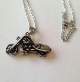 Colgante Moto Custom Acero