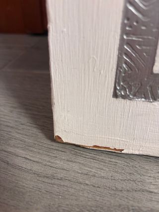 Espejo de pie o pared blanco y plata