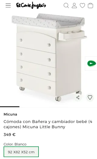 Bañera Cambiador Micuna + Hamaca