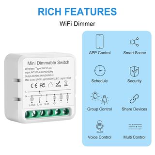 Interruptor Regulador de Luz LED, Controlador Dimm