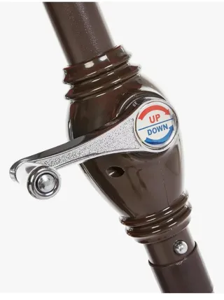 Parasol + base, sombrilla de jardin beige