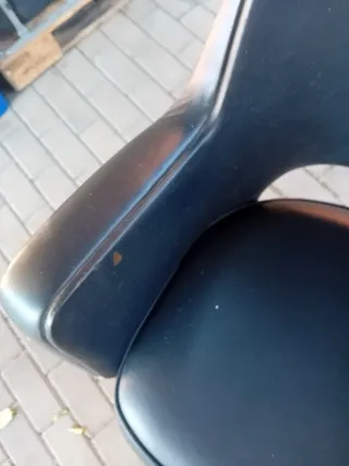 Coppia sedie vintage eco pelle nere