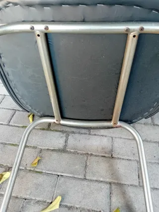 Coppia sedie vintage eco pelle nere