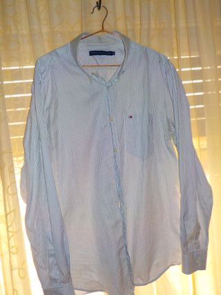 Camisa Tommy Hilfiger XL Rayas Azul Blanco