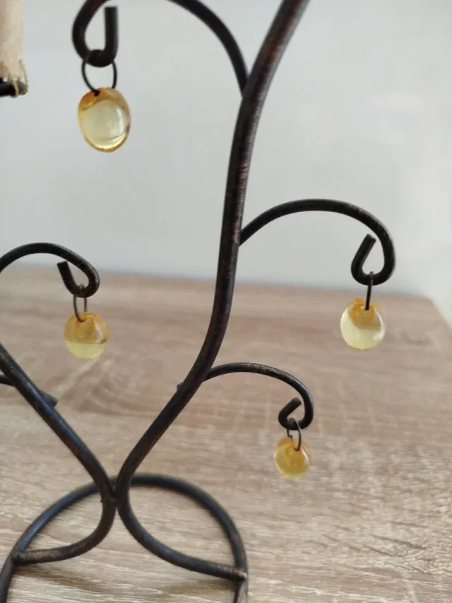 Portavelas doble metal y cristal