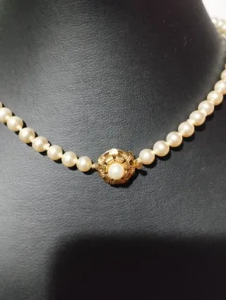 Conjunto Perlas Artificiales Oro Blanco