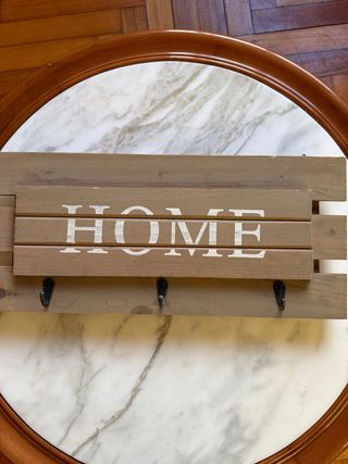 Appendiabiti da parete HOME in legno e metallo