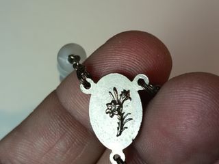 Rosario religioso de cuentas de cristal vintage