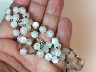 Rosario religioso de cuentas de cristal vintage