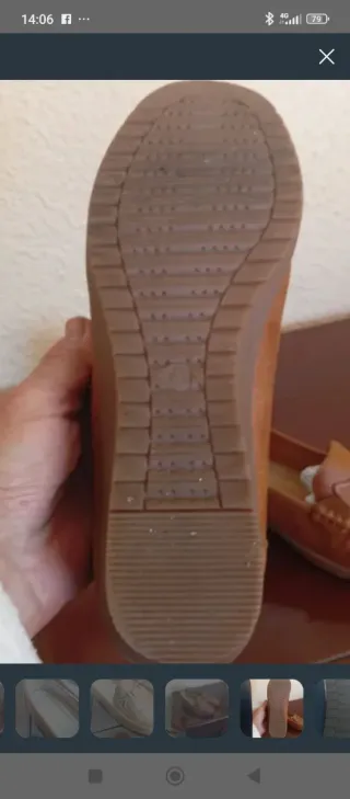 Mocasines Camel con cuña cómodos