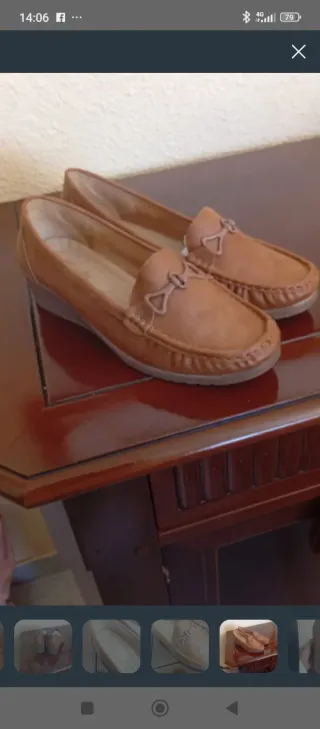 Mocasines Camel con cuña cómodos
