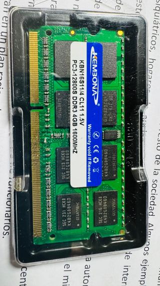 Módulo memoria RAM KEMBONA DDR3 4GB 1600MHz