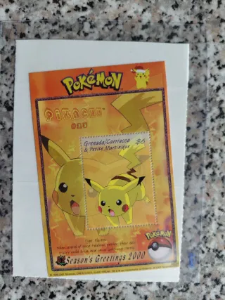 Francobollo Pokemon Pikachu Grenada Carriacou