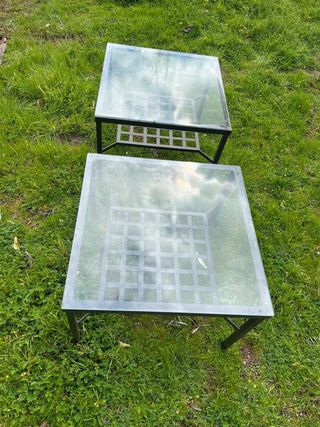 Mesas de centro Ikea metal y cristal