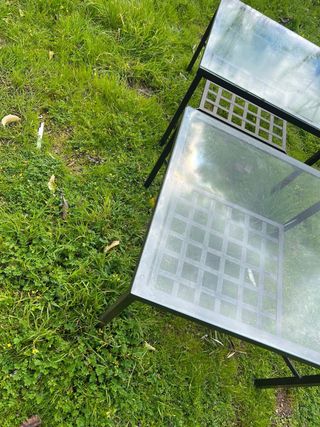 Mesas de centro Ikea metal y cristal