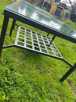 Mesas de centro Ikea metal y cristal