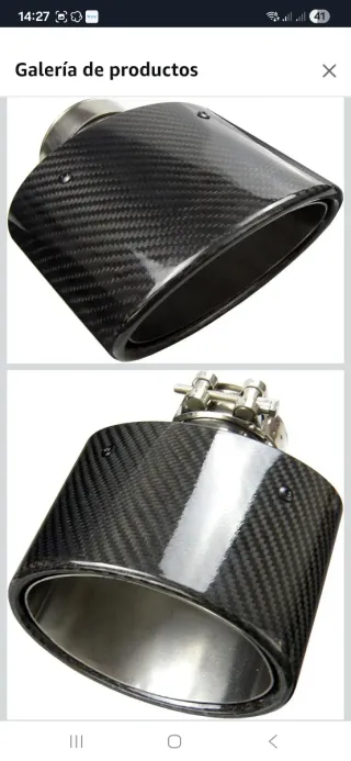 Punta de escape carbono in60 Out90/150