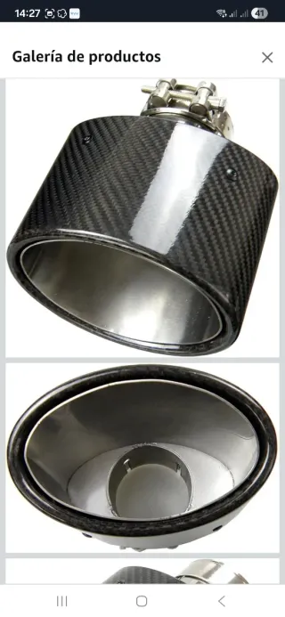 Punta de escape carbono in60 Out90/150