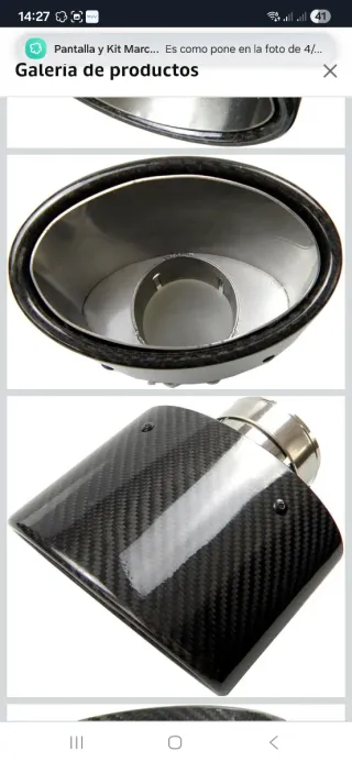 Punta de escape carbono in60 Out90/150