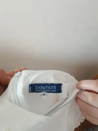 Vestido niña rosa y blanco encaje