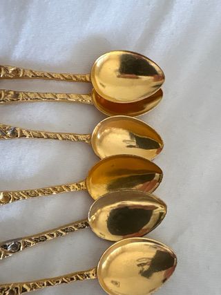 Set 6 Cucchiai Vintage Ottone Anni '50