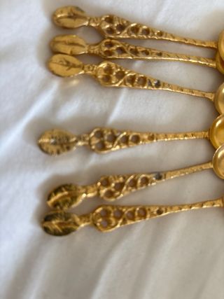 Set 6 Cucchiai Vintage Ottone Anni '50