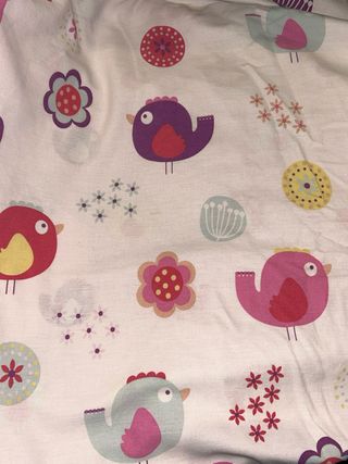 Funda Nórdica Infantil Reversible Pájaros y Flores