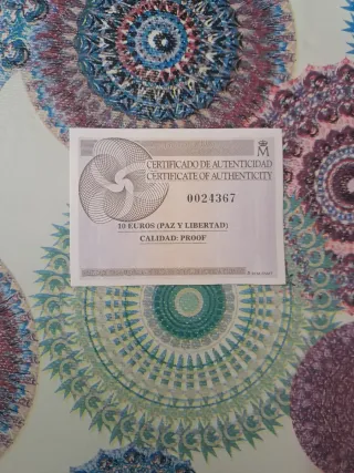 Moneda Plata 10€ Juan Carlos I Proof 2003