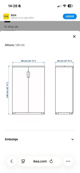 Mueble archivador oficina beige
