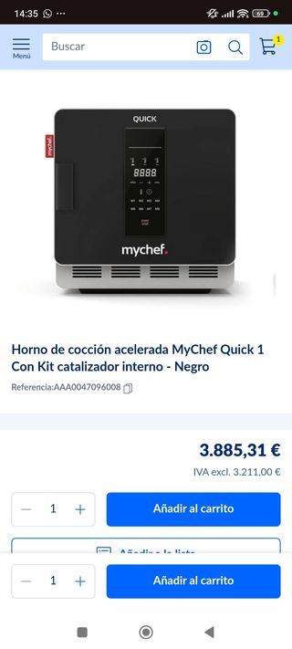 My chef horno de cocción acelerada