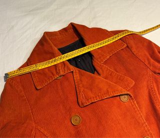 Chaqueta de pana naranja mujer