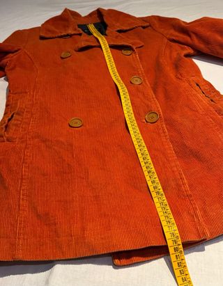 Chaqueta de pana naranja mujer