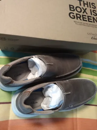 Clarks Talla 46 Hombre Gris Nuevos