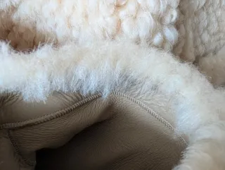 Chaqueta de piel, de pelo Mango