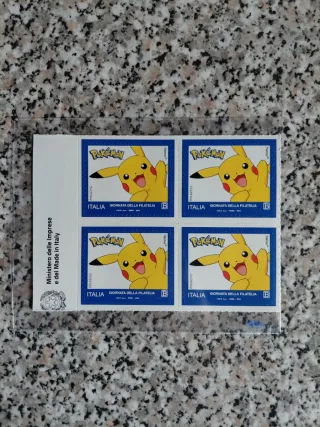 Pokemon quartina francobolli 2024 Pikachu