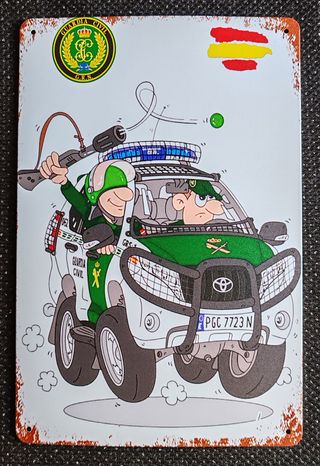 Cartel Metálico Guardia Civil GRS