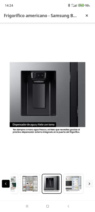 Frigorífico Americano Samsung RS70F64KDTEF