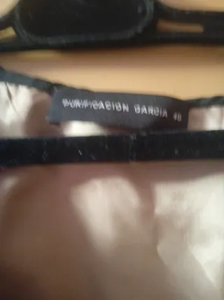 Vestido seda negro Purificación García sin estrena