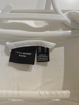 Cazadora vaquera blanco roto