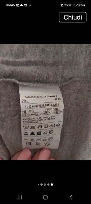 T-shirt grigia Sisley con stampa