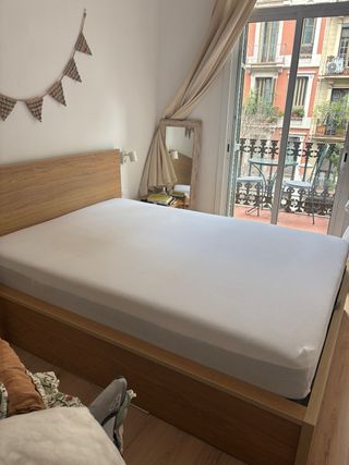 Cama Malm IKEA 2 plazas + colchón Emma