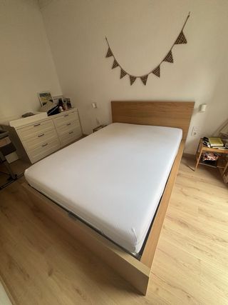 Cama Malm IKEA 2 plazas + colchón Emma